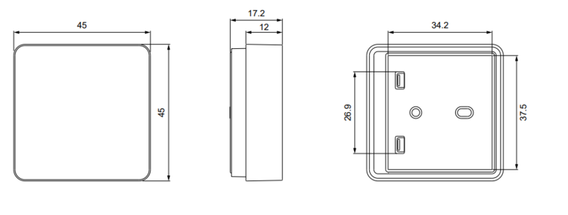 Paristokäyttöinen lämpötila/kosteusanturi Schneider Electric Wiser