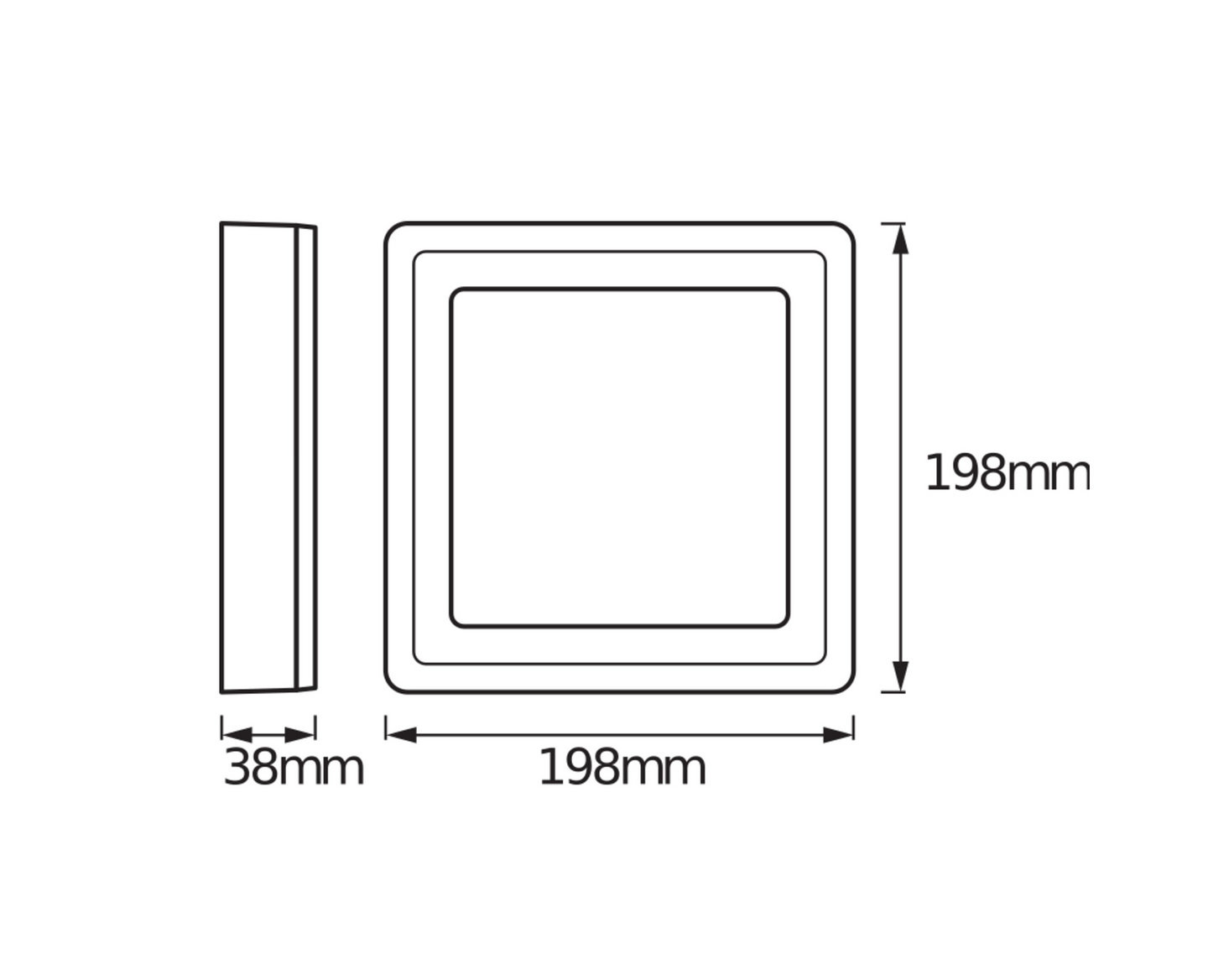 Led-kattovalaisin LEDVANCE Click White 200x200mm 16W 3000K 750lm