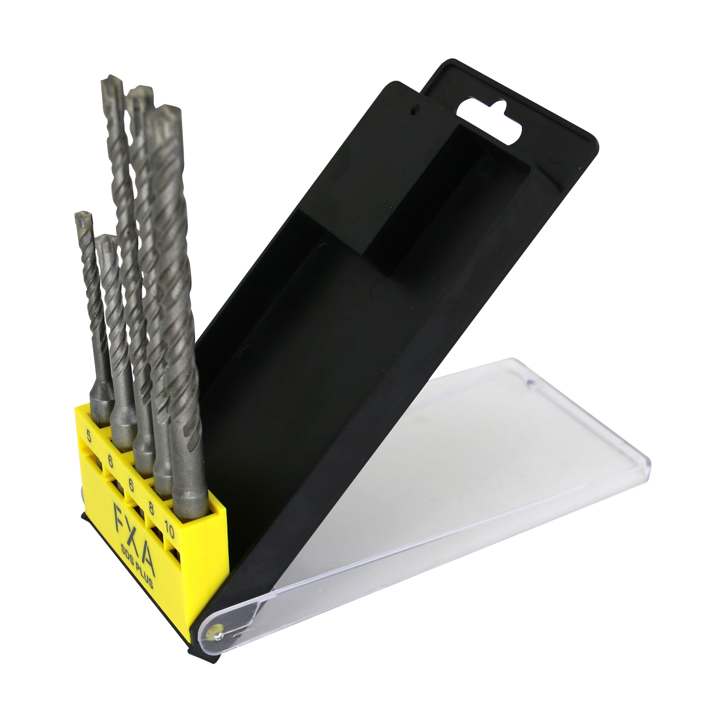 Poranteräsarja FXA SDS plus 4-leikkuinen 5, 6, 6, 8 ja 10mm