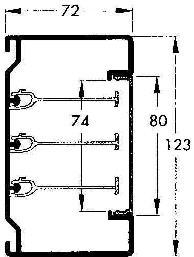 Johtokanava Schneider TEK-U123 PV 123x72