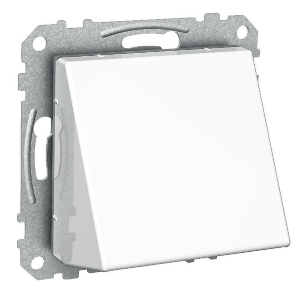 Liitäntäkansi Schneider Exxact kojerasiaan keskiölevyllä valkoinen