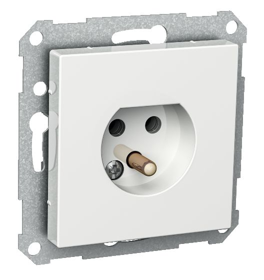 Valaisinpistorasia Schneider Electric Exxact 3-napainen valkoinen