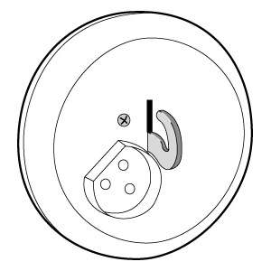 Valaisinpistorasia Schneider 3-napainen pinta/uppo+koukku