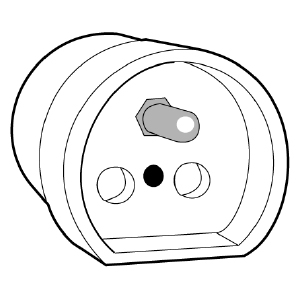 Valaisinpistorasia Schneider 2-napainen suojakoskettimella