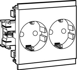 Pistorasia Schneider Ductel 16A 250V 2-osainen valkoinen