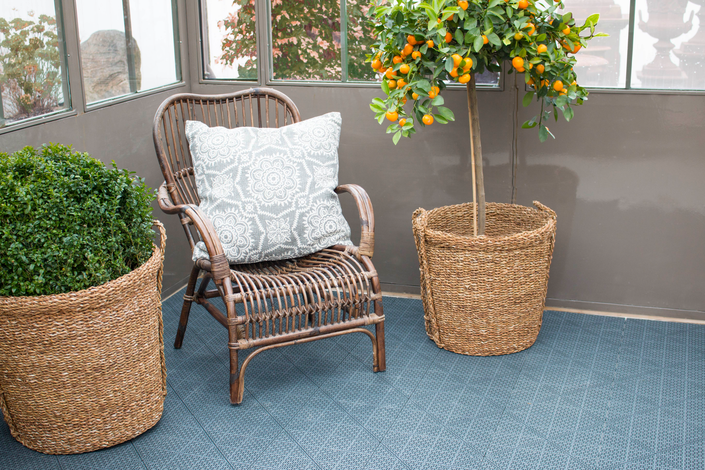 Patiolaatta Fligo 30x30cm harmaa 9kpl