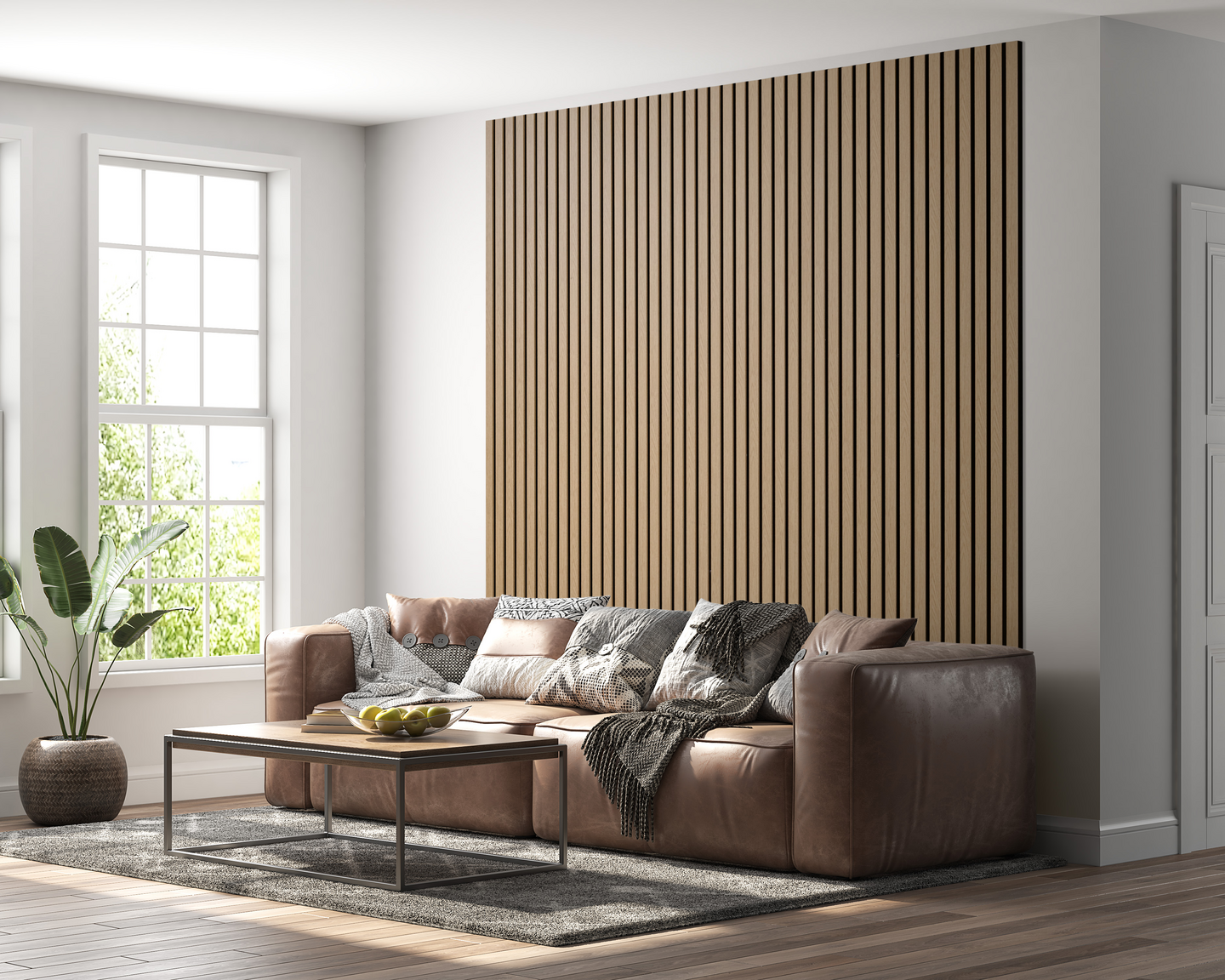 Akustiikkarimapaneeli Cello 22x600x2700mm tammi 4cm rima