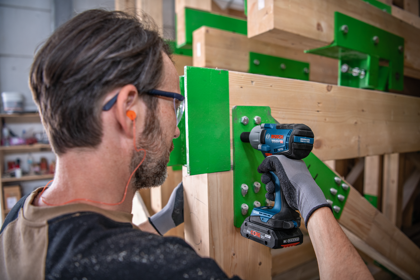 Akkuiskumutterinväännin Bosch GDS 18V-450 PC Solo GCY L-Boxx