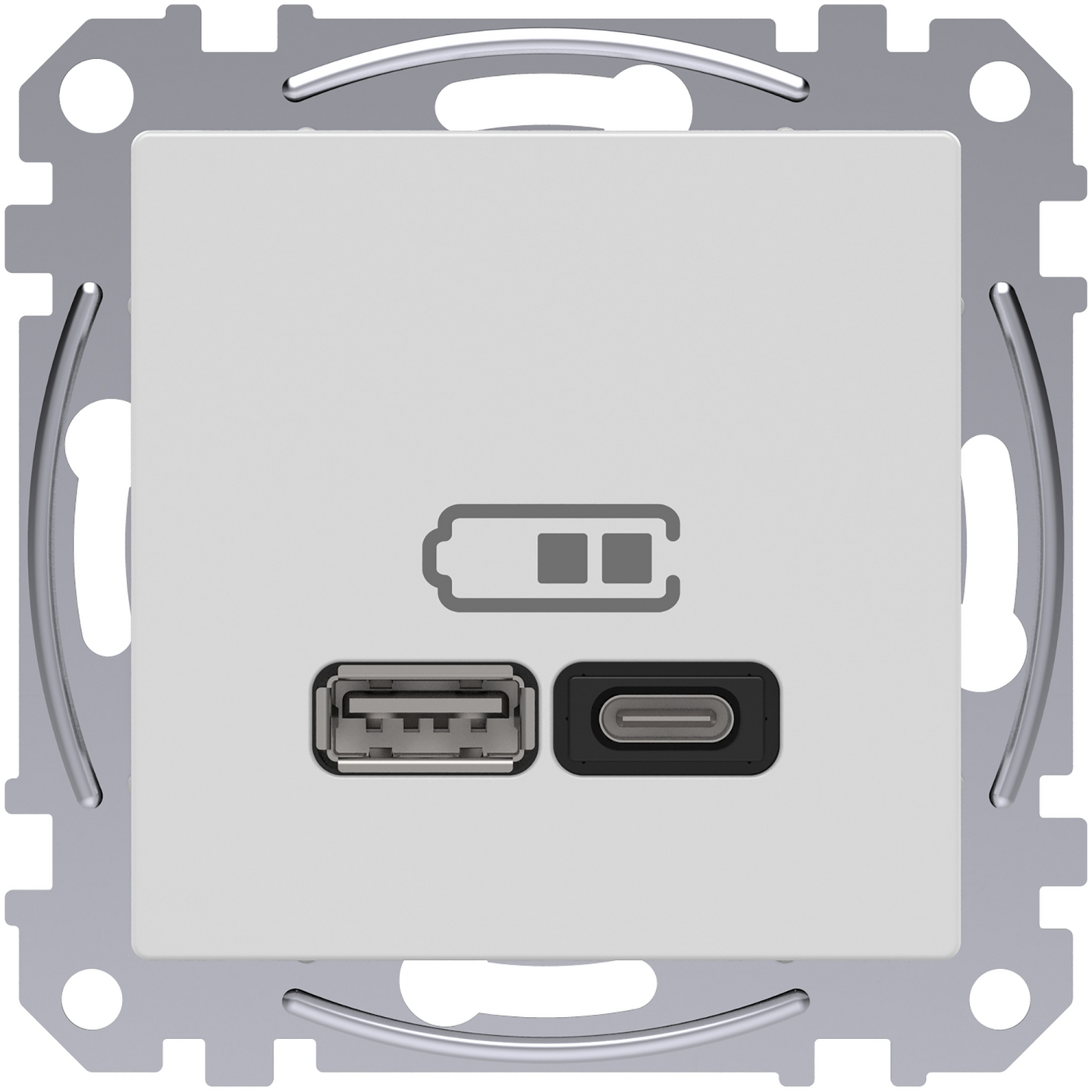 Latauspistorasia Schneider Exxact A+C Power Delivery 45w valkoinen