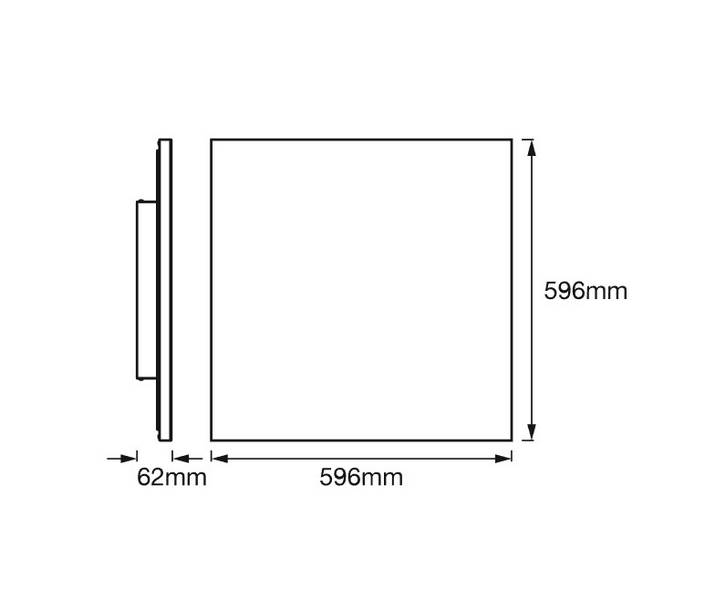 Led-paneelivalaisin LEDVANCE Planon Frameless 600x600mm 40W 3000K 3000lm