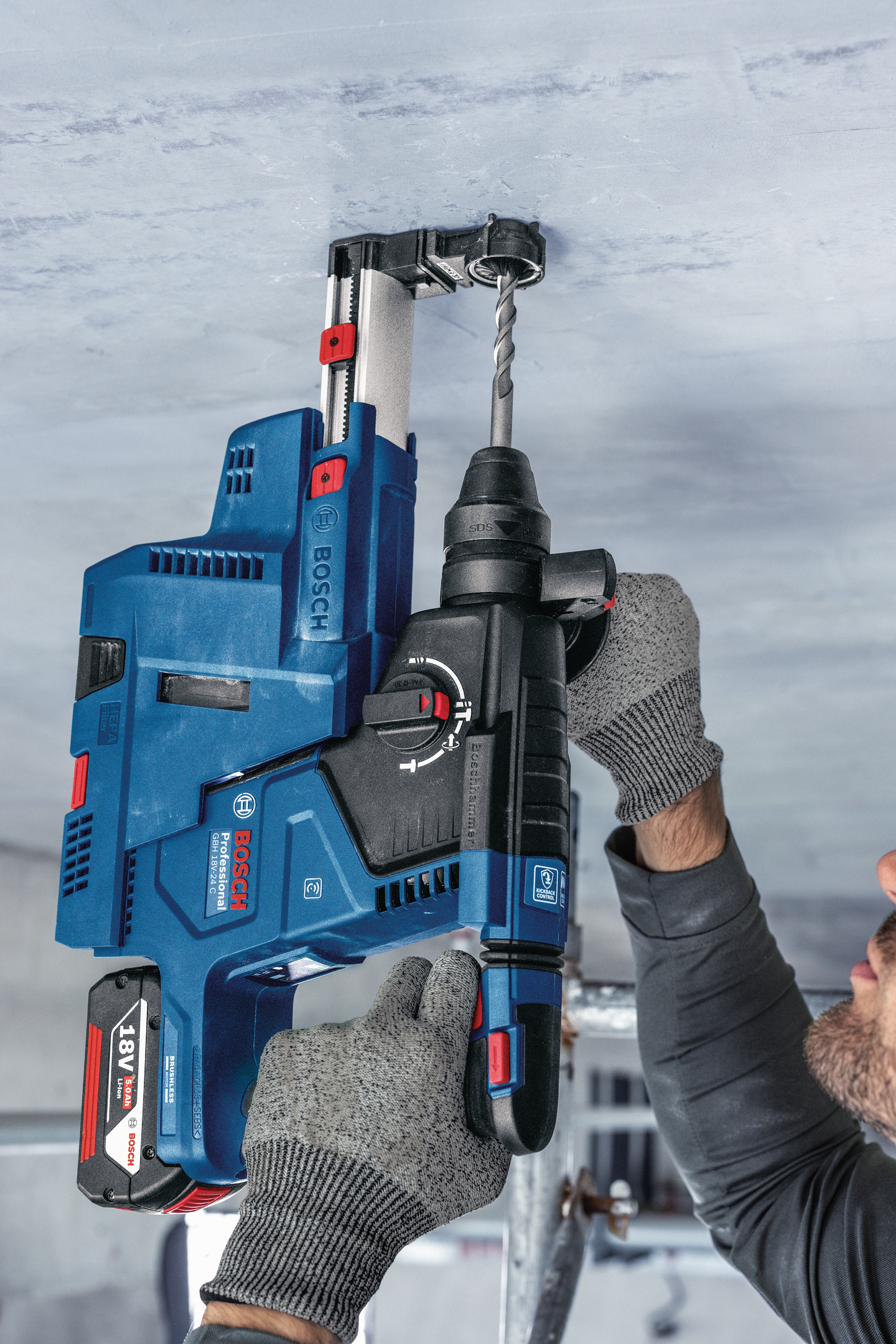 Akkukonesarja Bosch 18V 4-osainen GSR/GDX/GBH/GSA 1x4Ah 2x5,5Ah PC 4xL-Boxx