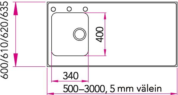 Pesupöytä Stala C-Seitsikko 1200mm