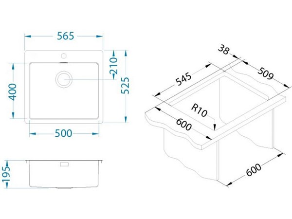 Keittiöallas Alveus Pure 70 rst