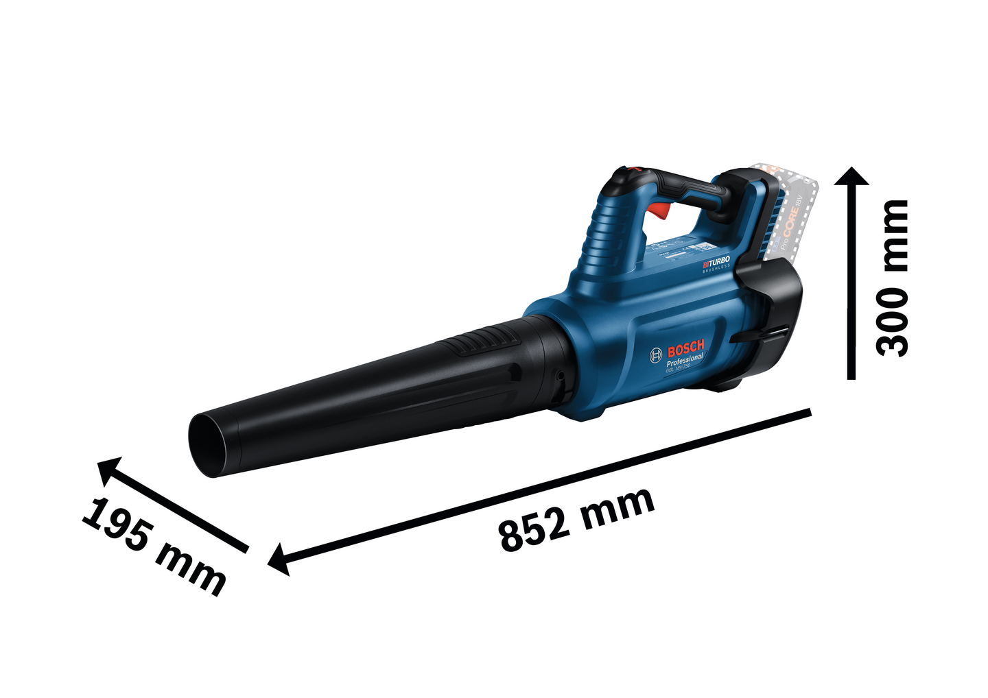 Akkupuhallin Bosch GBL 18V-750 Solo