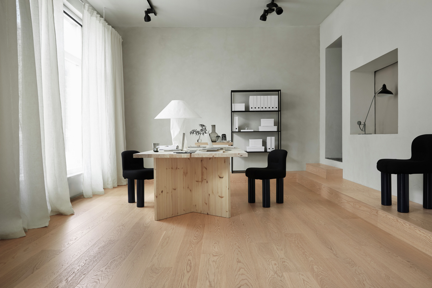 Parketti Tarkett Shade tammi Cream White 1-s harjattu