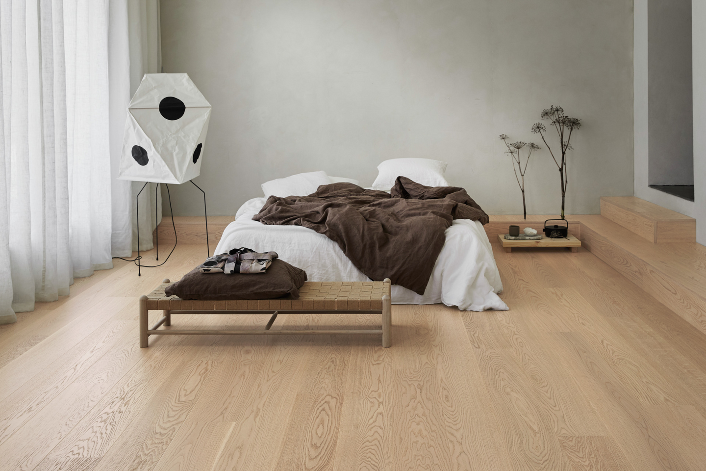 Parketti Tarkett Shade tammi Cream White 1-s harjattu