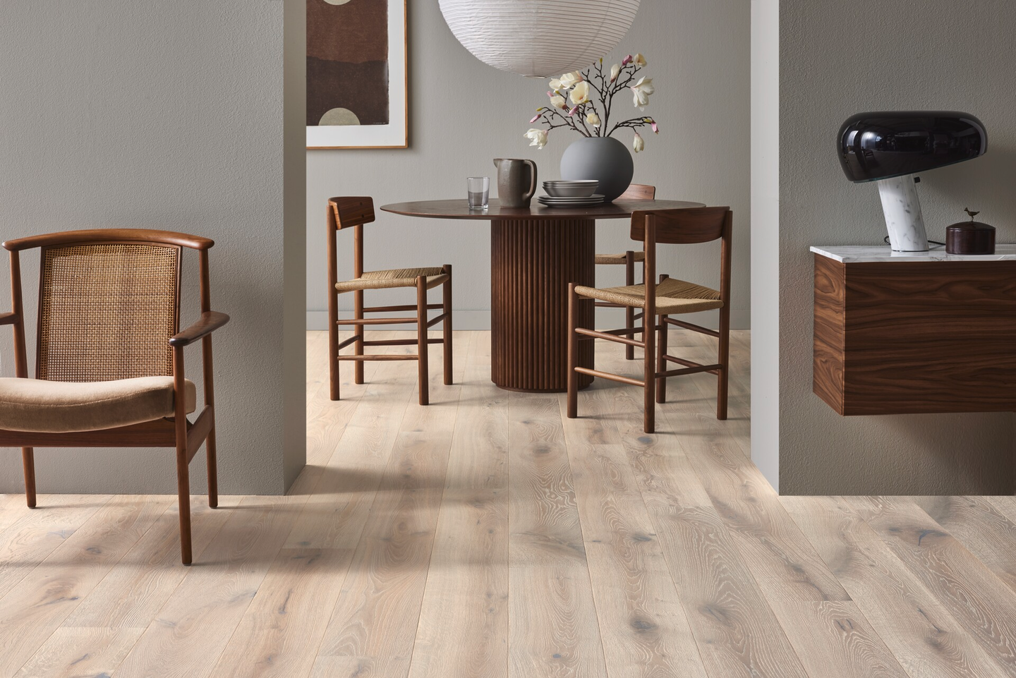 Parketti Tarkett Heritage tammi Limestone 1-s harjattu