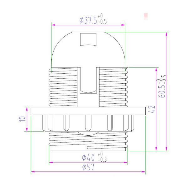 Lampunpidin OPAL E27 kierre musta