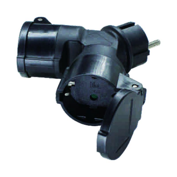 Haaroitin OPAL 2-osainen maadoitettu 16A IP44 musta