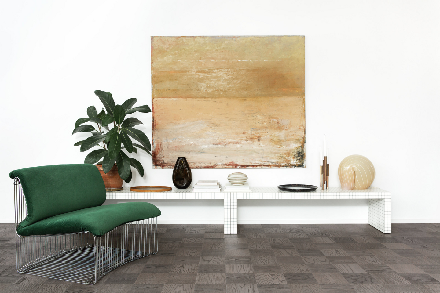 Parketti Tarkett Noble tammi Bronx suuret ruudut harjattu