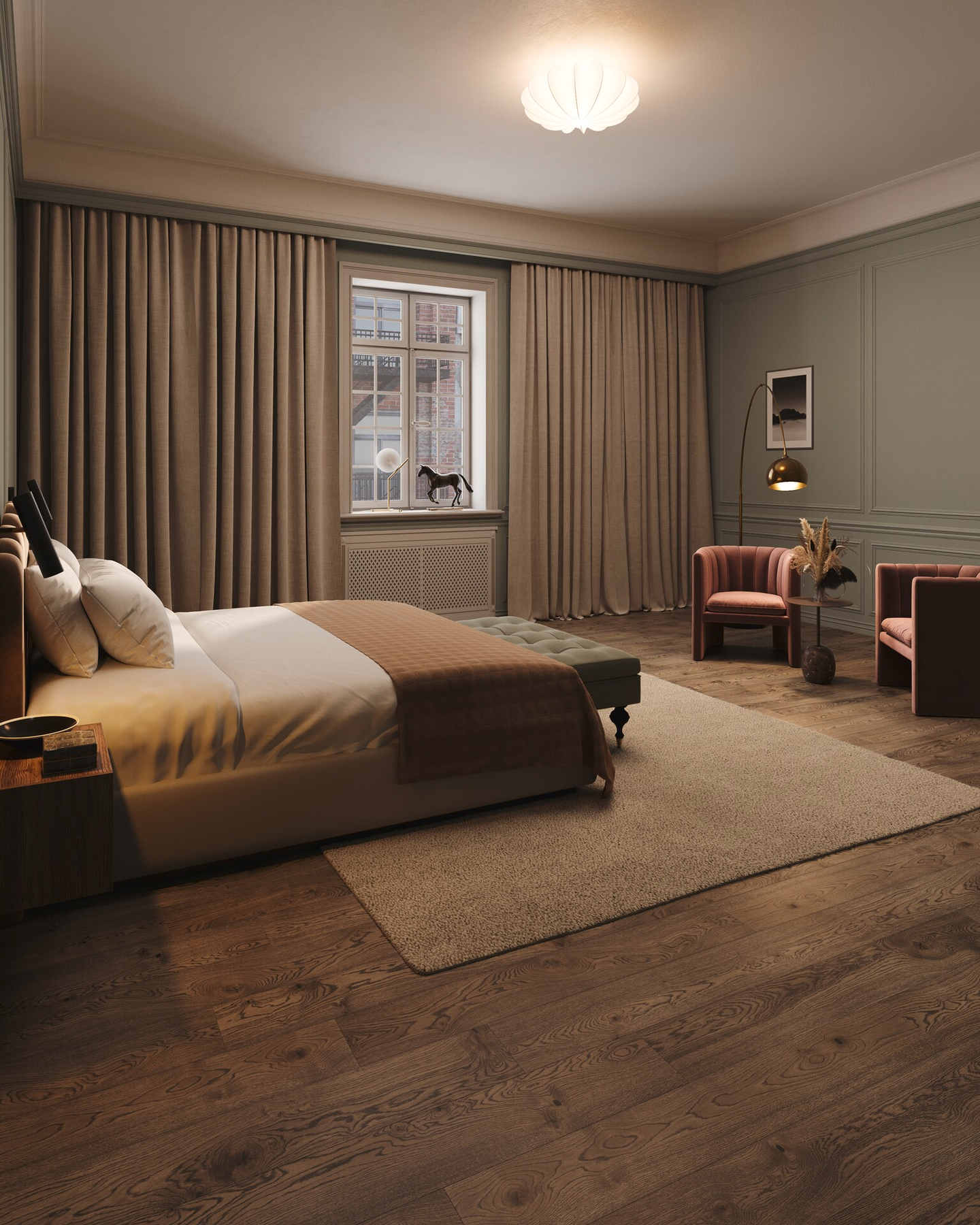 Parketti Tarkett Prestige tammi Scallop 1-s harjattu