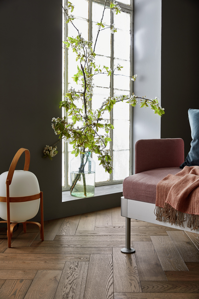 Parketti Tarkett Segno tammi Old Grey kalanruoto harjattu vasen lauta