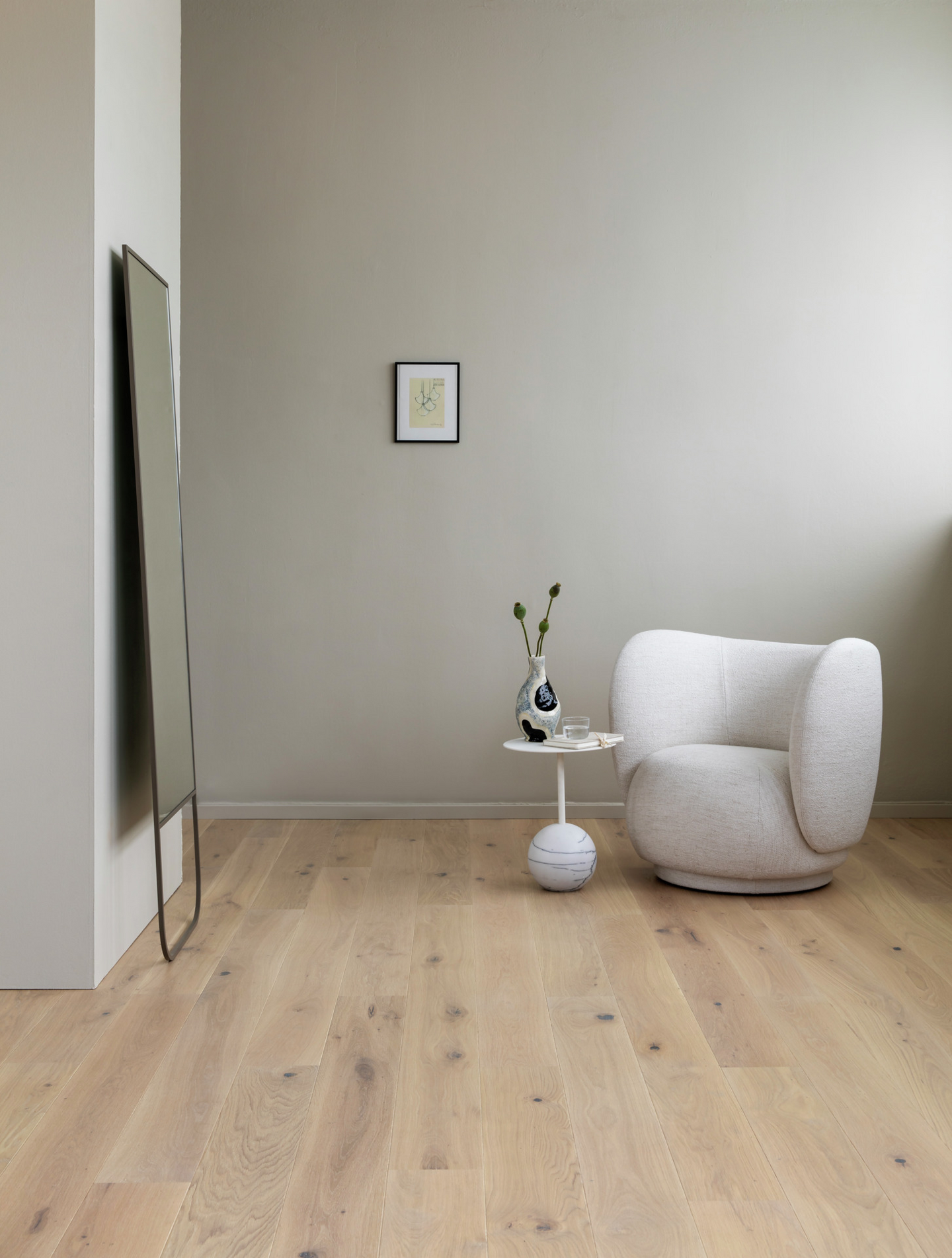 Parketti Tarkett Prestige tammi Satin White 1-sauvainen