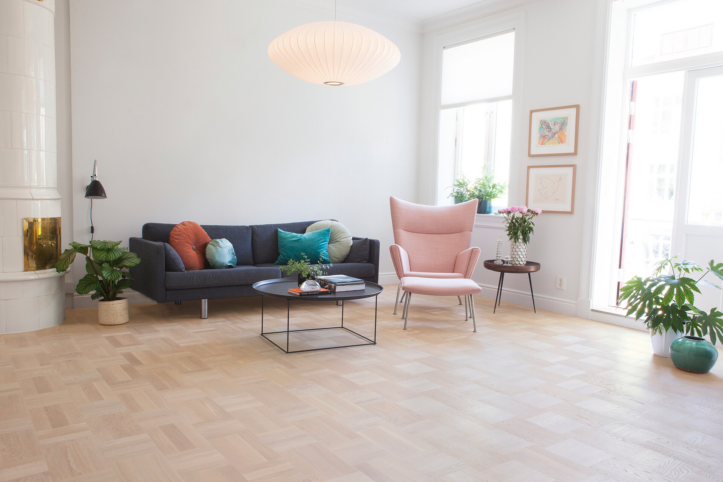 Parketti Tarkett Noble tammi Scandinavia ruutulauta harjattu