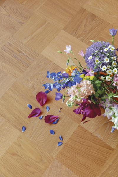 Parketti Tarkett Noble tammi Soho suuret ruudut harjattu