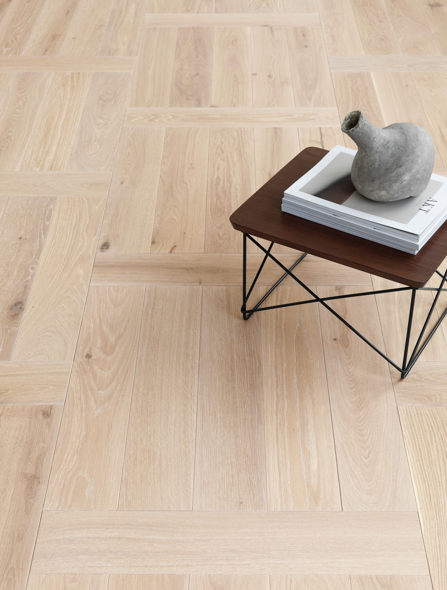 Parketti Tarkett Segno tammi Lime Stone kalanruoto harjattu vasen lauta