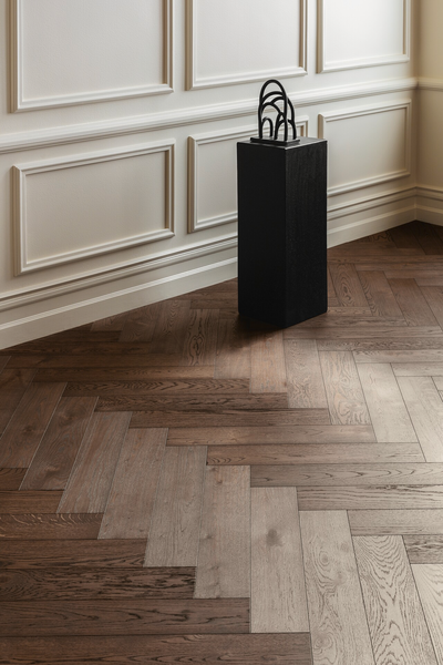 Parketti Tarkett Segno tammi Old Brown kalanruoto harjattu vasen lauta