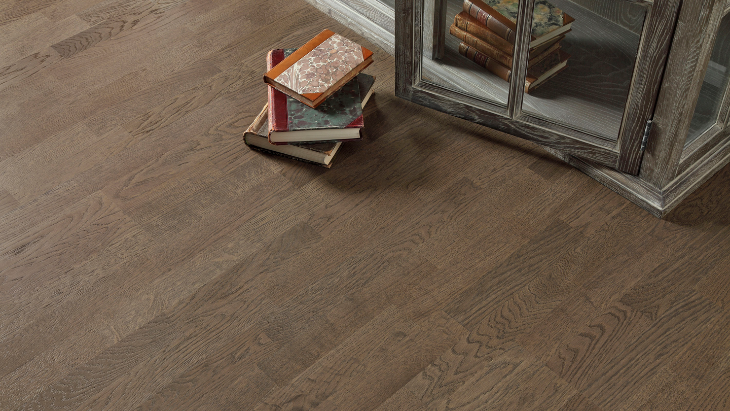 Parketti Tarkett Shade tammi Stone Grey Tres 3-s harjattu