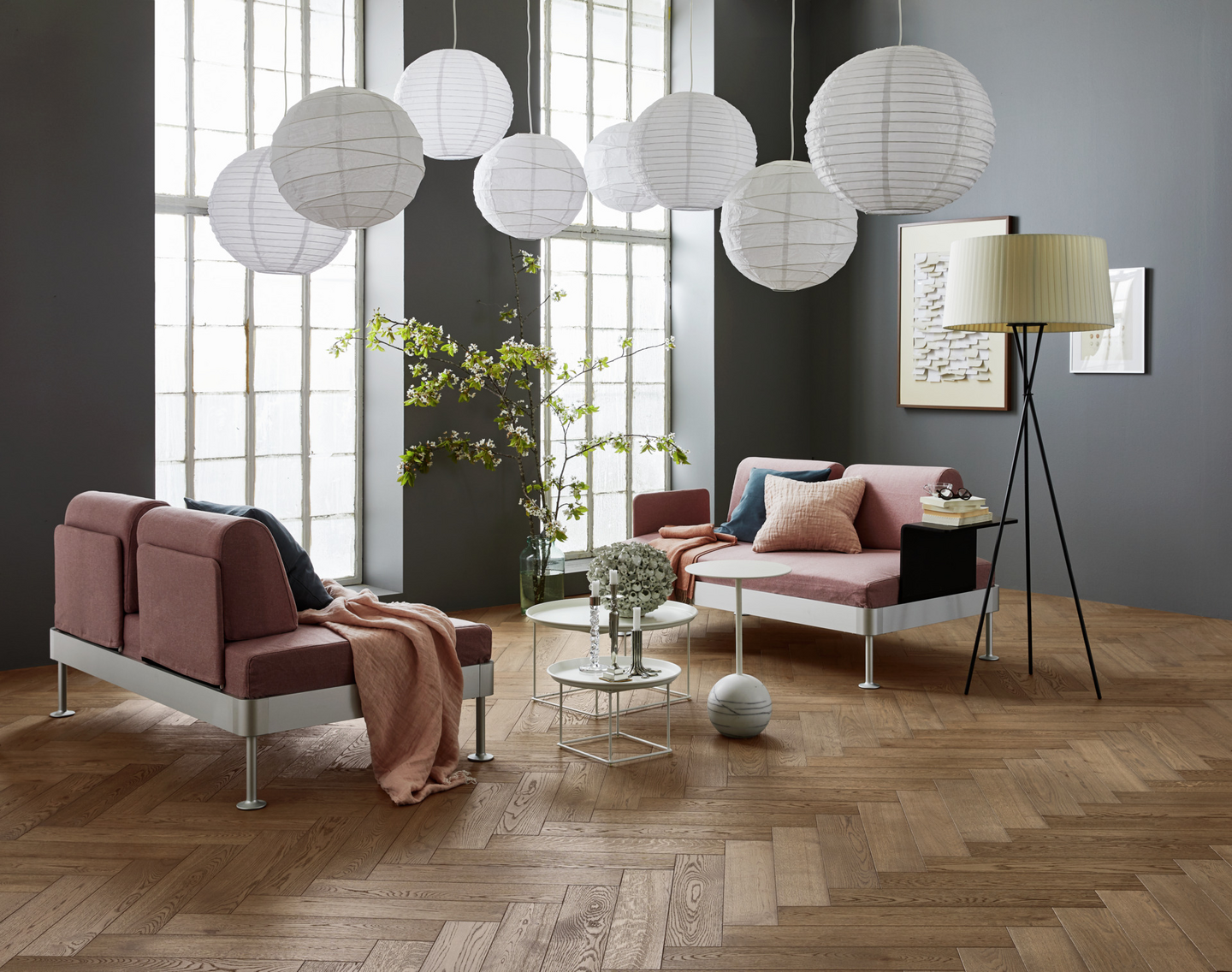 Parketti Tarkett Segno tammi Old Grey kalanruoto harjattu oikea lauta