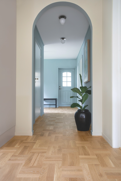 Parketti Tarkett Noble tammi Art Deco ruutulauta harjattu