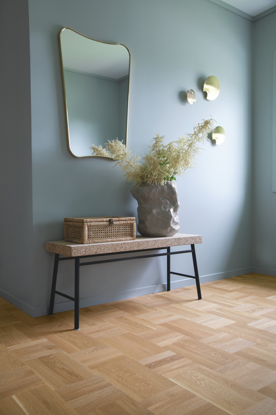 Parketti Tarkett Noble tammi Art Deco ruutulauta harjattu