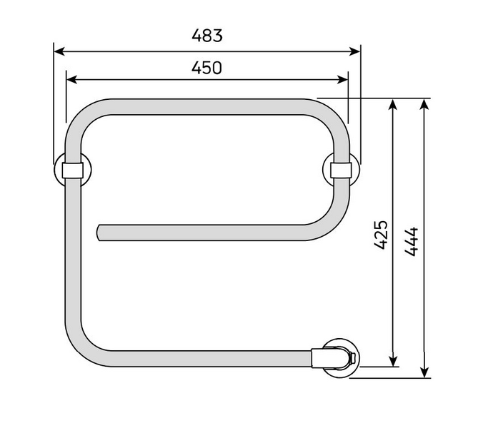 Pyyhekuivain Purmo sähkö Athena A 55W valkoinen