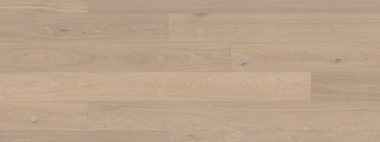 Kovetettu puulattia tammi Dalby 3.0 L Powder White mattalakka KL33