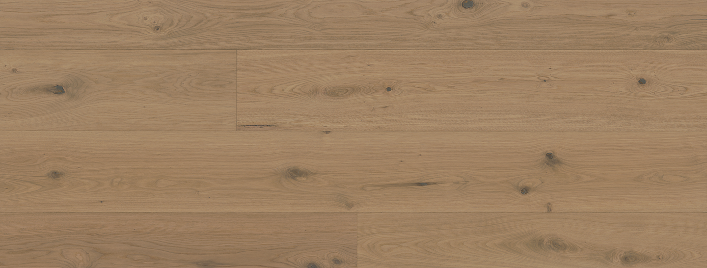 Kovetettu puulattia tammi Hasslarp 3.0 XXL Misty White mattalakka KL33