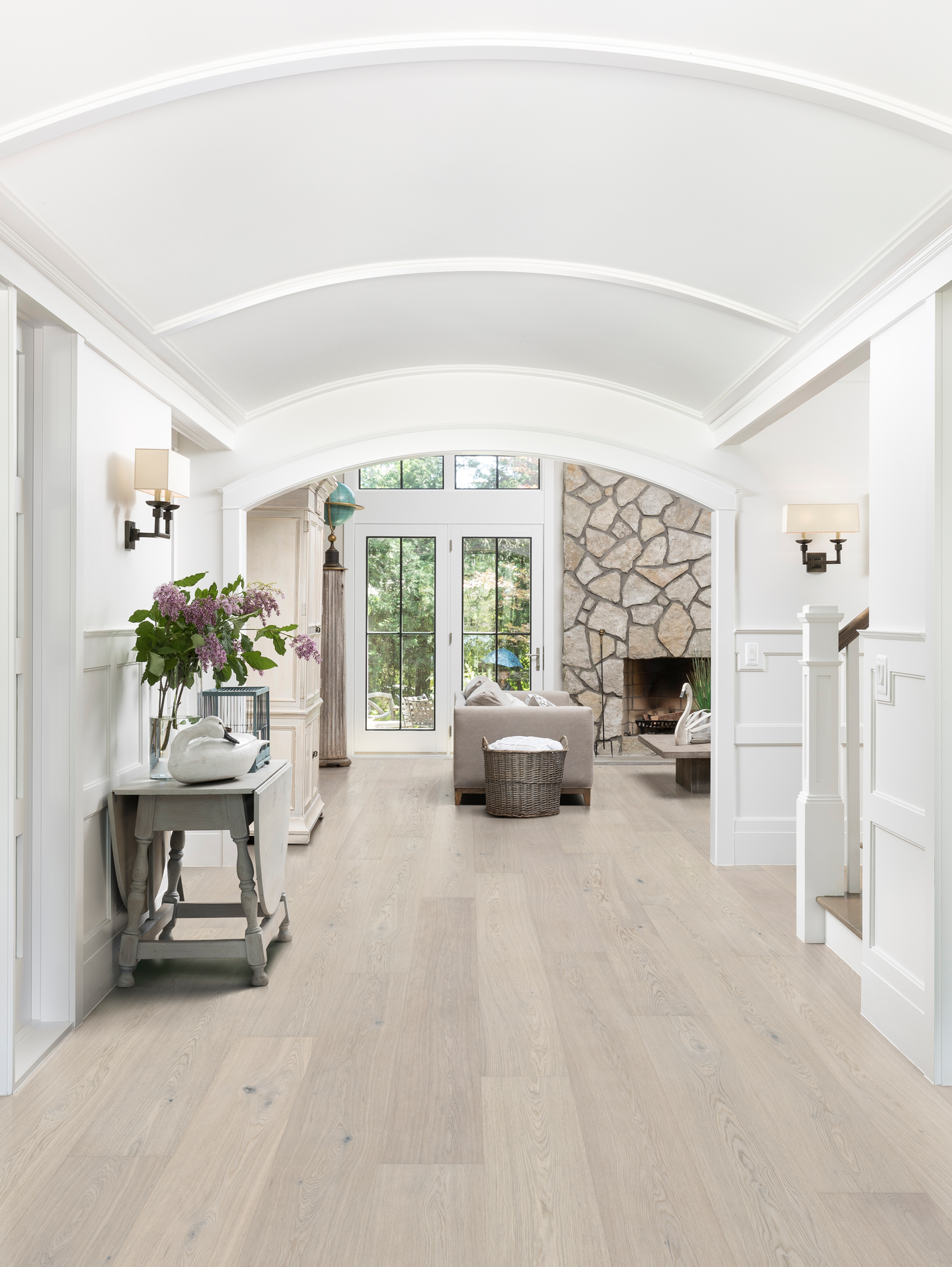 Kovetettu puulattia tammi Dalby 3.0 XXL Powder White mattalakka KL33