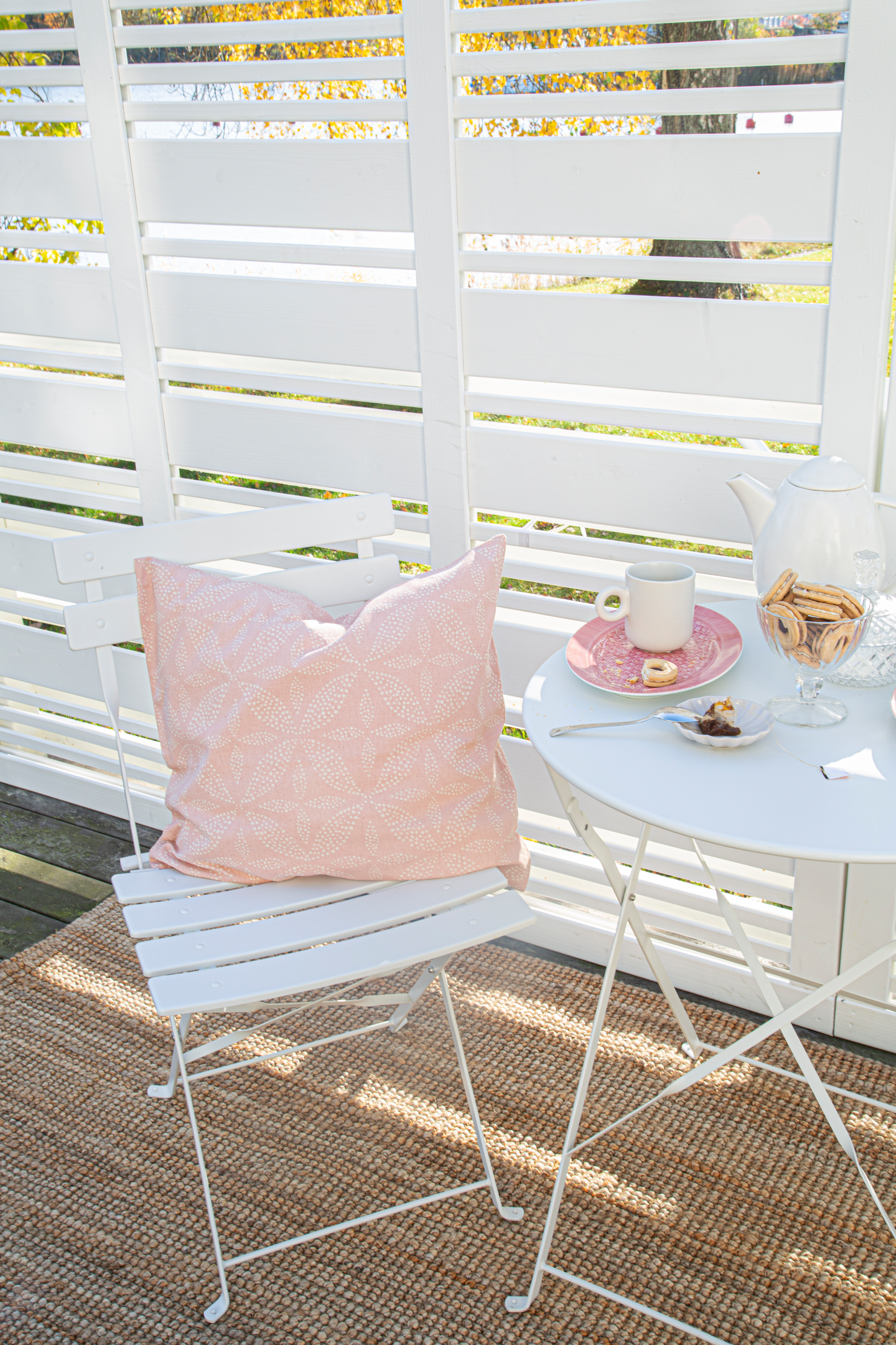 Parvekesetti Cello Ibiza valkoinen