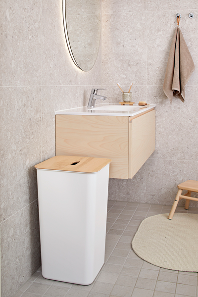 Laatikko Smartstore Collect 48l kannella valkoinen