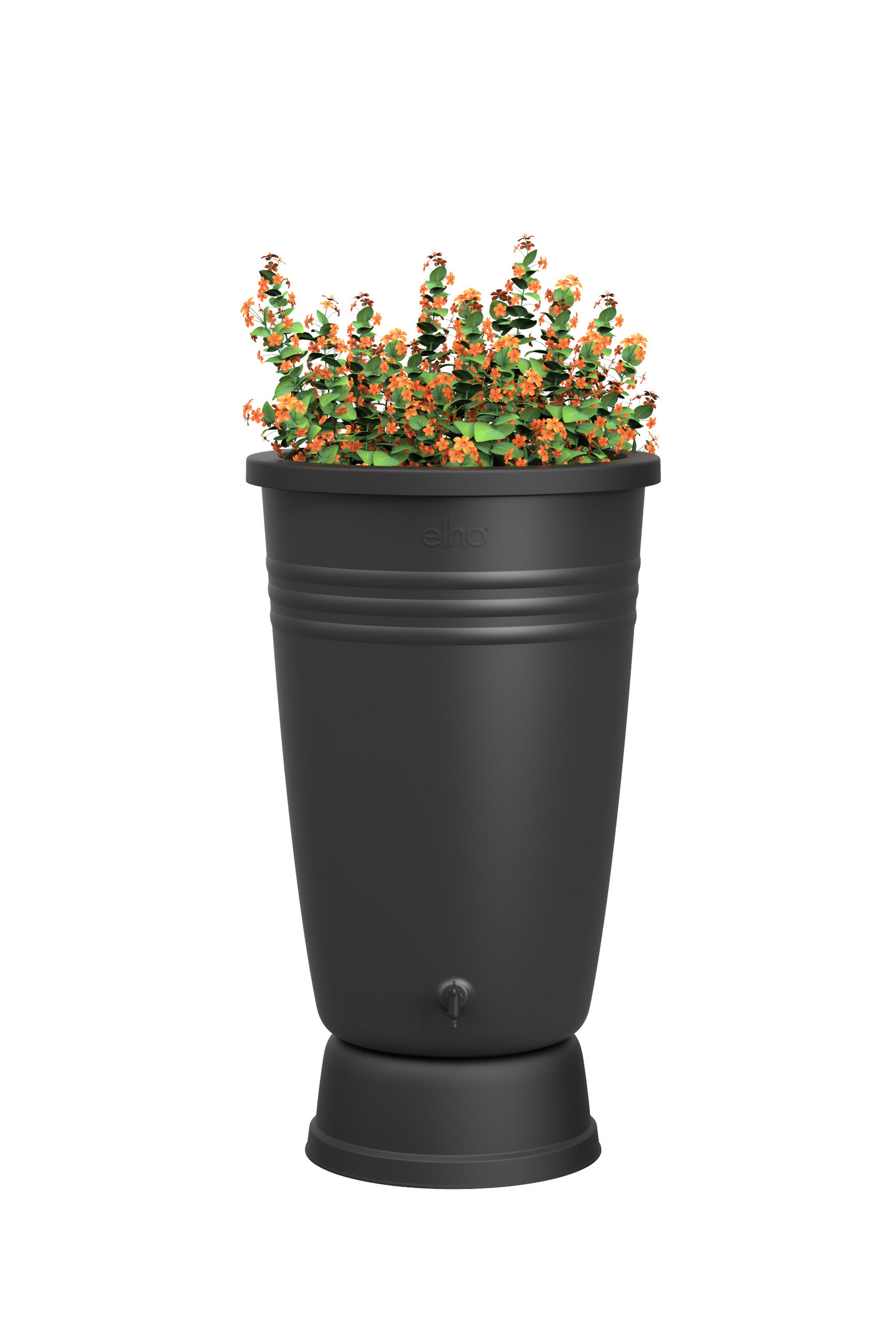 Sadevesiastia korokkeella Elho Green Basics plus 200l musta