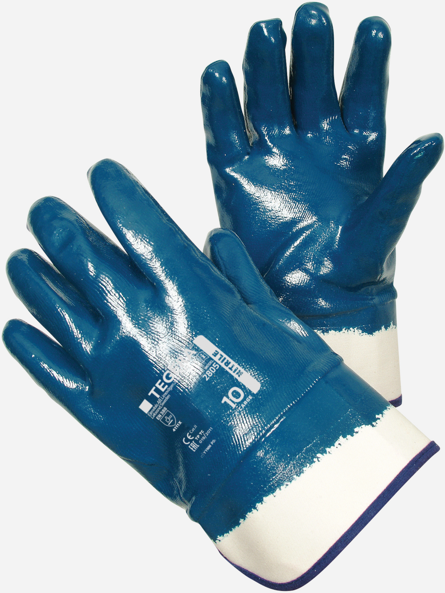 Työkäsineet TEGERA 2805 nitriili sininen