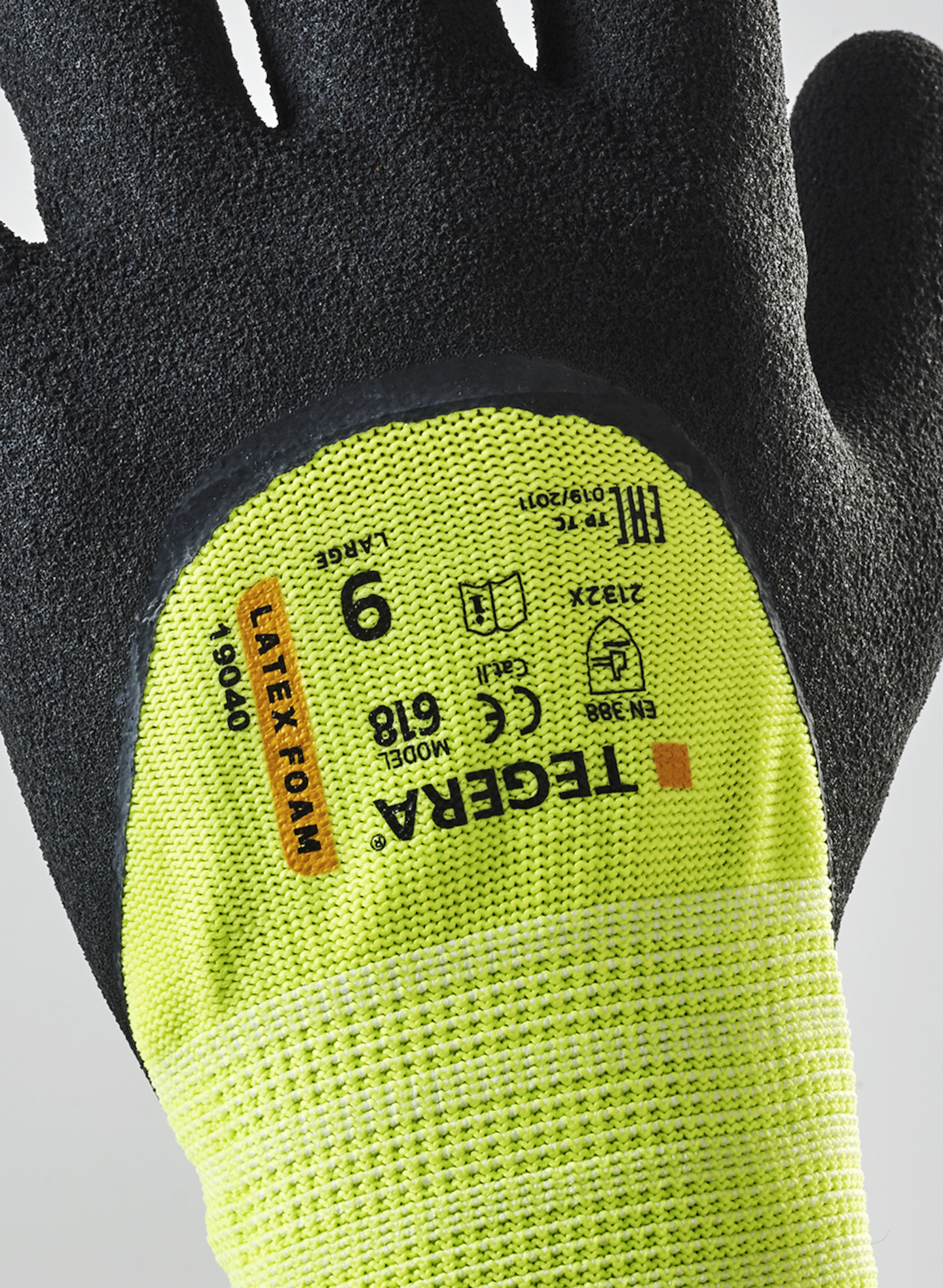 Työkäsineet TEGERA 618 Hi-Vis lateksivaahto