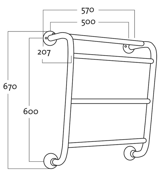 Kuivausteline REJ Design vesi Retro BT 564 valkoinen