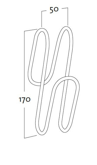 Kenkä- ja lapasripustinpari REJ Design kromi