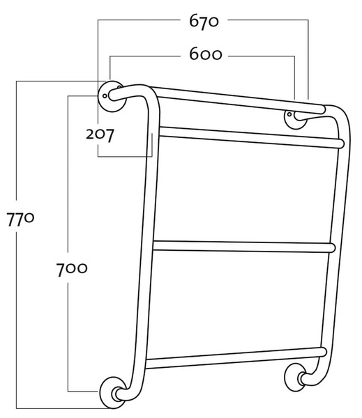 Kuivausteline REJ Design vesi Retro BT 674 valkoinen