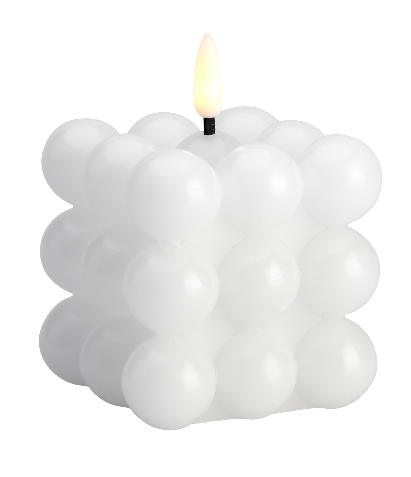 Led-kynttilä CELLO Cube 7,3cm valkoinen