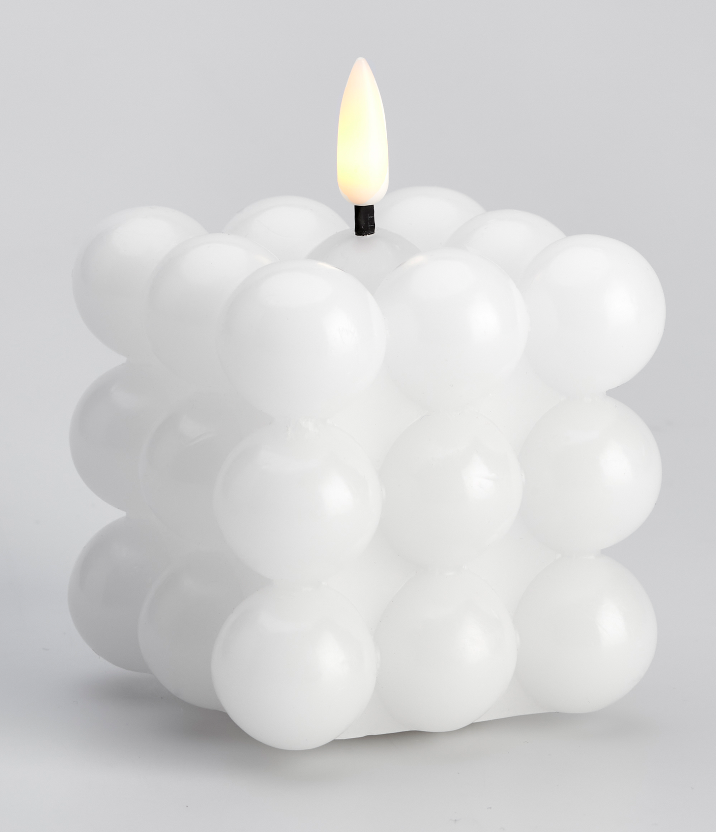 Led-kynttilä CELLO Cube 7,3cm valkoinen