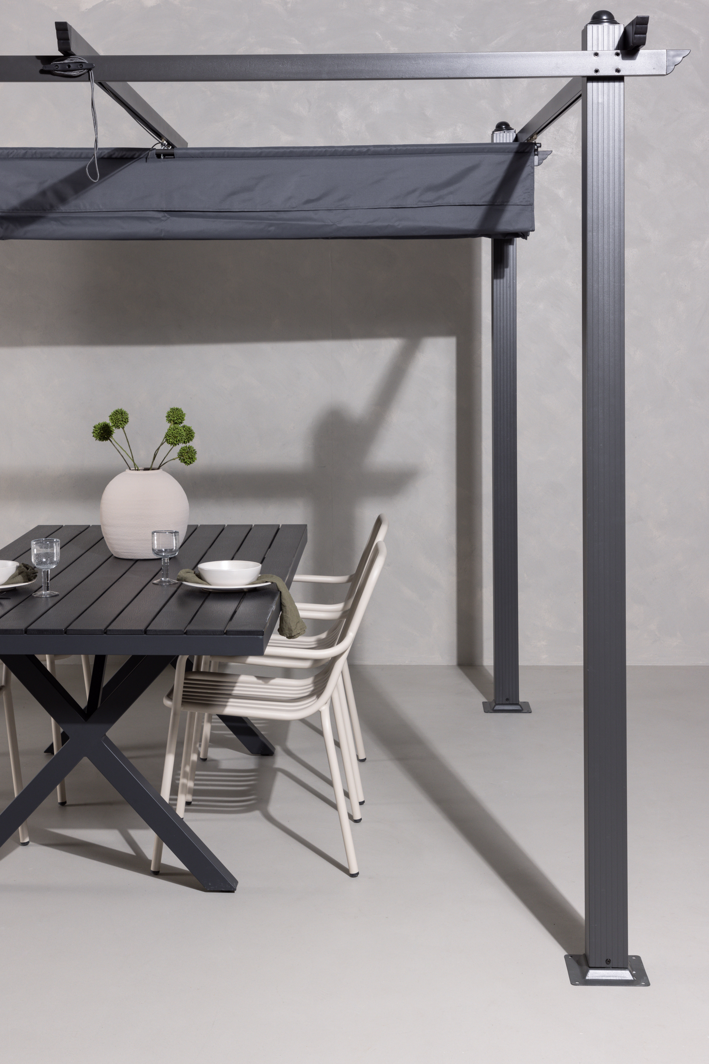 LEA CELLO PERGOLA/PAVILJO STÅL - GRÅ